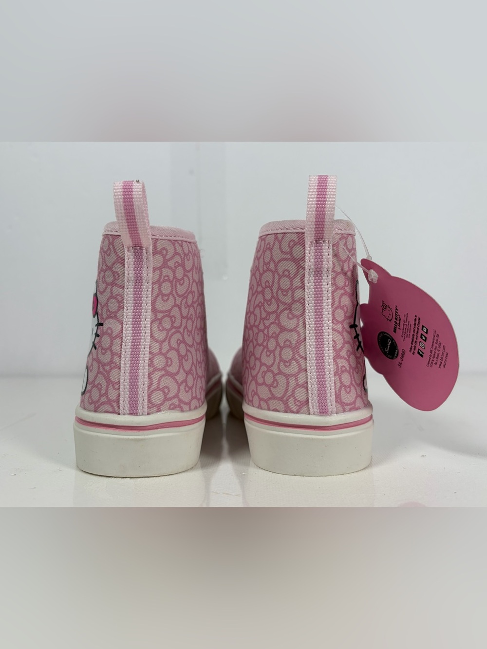 Sanrio Hello Kitty Pink High Top Sneakers Girls Toddler Size 8 - Picture 6 of 13